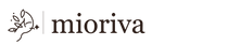 Mioriva transparent espresso wordmark for the storefront header and footer